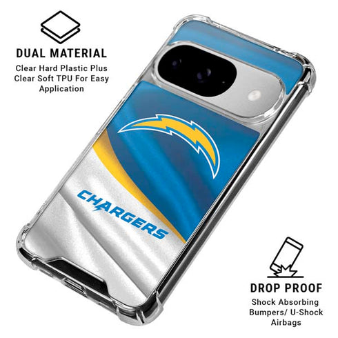 NFL Los Angeles Chargers Google Pixel 10 Clear Case